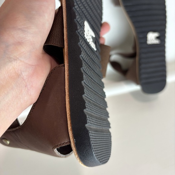 Sorel Women's Ella NL3914-224‎ Camel Brown Jute Leather Strappy Sandals EUC 9.5 - Picture 14 of 14